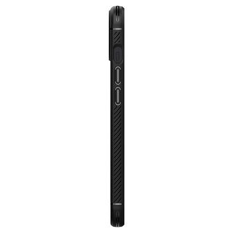Spigen Rugged Armor TPU met Air Cushion carbonvezels hoesje voor iPhone 13 mini - zwart