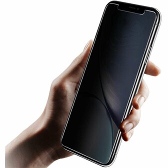 Just in Case Privacy Tempered Glass voor iPhone 11 - gehard glas