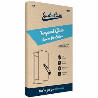 Just in Case Back Cover Tempered Glass voor iPhone 12 en iPhone 12 Pro - gehard glas