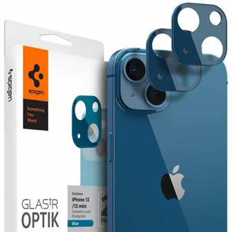 Spigen Camera Lens Glass Protector 2 pack voor iPhone 13 mini en iPhone 13 - blauw