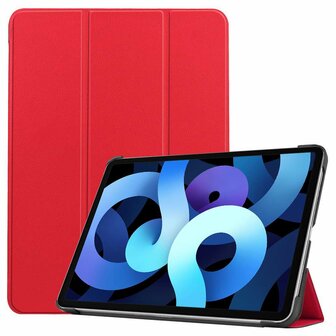 Just in Case Trifold Case hoes voor iPad Air 4 2020 & iPad Air 5 2022 - rood