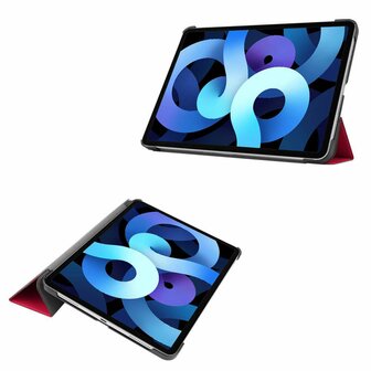 Just in Case Trifold Case hoes voor iPad Air 4 2020 & iPad Air 5 2022 - rood