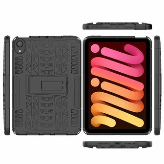 Just in Case Rugged Hybrid Case hoes voor iPad mini 6 - zwart