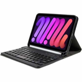 Just in Case Vintage Bluetooth Keyboard Cover QWERTY hoes voor iPad mini 6 - grijs