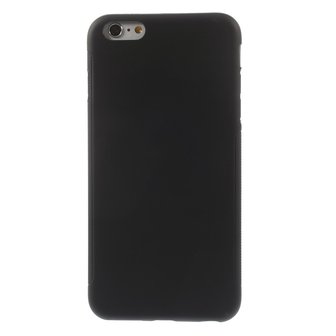 Effen zwart TPU hoesje iPhone 6 Plus 6s Plus silicone cover Black