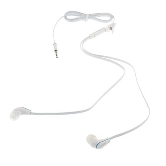 Langston In-Ear Oordopjes 3.5 mm Flat cable Witte oortjes knopje mic Noodle kabel