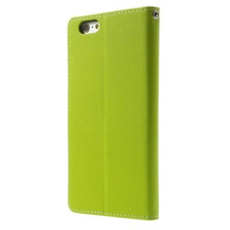 Mercury Goospery groene wallet Bookcase iPhone 6 Plus 6s Plus portemonnee hoesje
