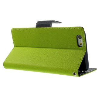 Mercury Goospery groene wallet Bookcase iPhone 6 Plus 6s Plus portemonnee hoesje