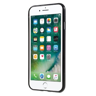 Movie hoesje iPhone 7 8 SE 2020 SE 2022 Filmklapper cover Zwart wit Silicone TPU case