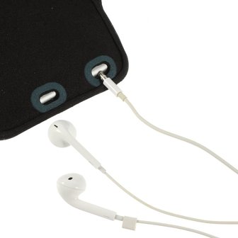 Hardloopband iPhone Plus / Max / Large Sport Armband voor Mobiel / Telefoon - Zwart
