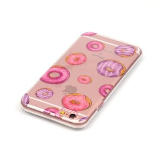 Donut hoesje doorzichtig TPU iPhone 6 en 6s case