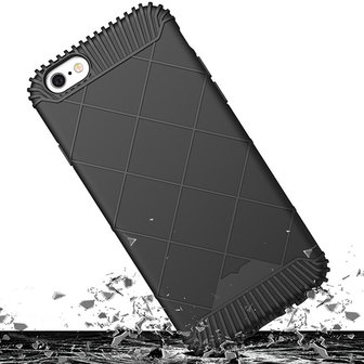 Protectie hoesje zwart iPhone 6 Plus 6s Plus TPU cover