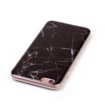 Zwart marmer hoesje iPhone 6 Plus 6s Plus TPU case