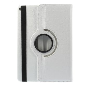 Witte iPad Air 2 case met draaibare cover standaard