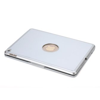 Bluetooth keyboard cover toetsenbord hoes case backlight iPad Air 2 - silver - QWERTY