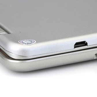 Bluetooth keyboard cover toetsenbord hoes case backlight iPad Air 2 - silver - QWERTY
