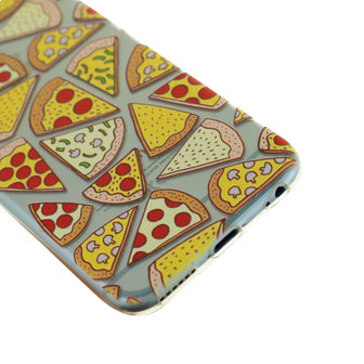 Transparant Pizza hoesje iPhone 6 Plus 6s Plus case cover TPU cover
