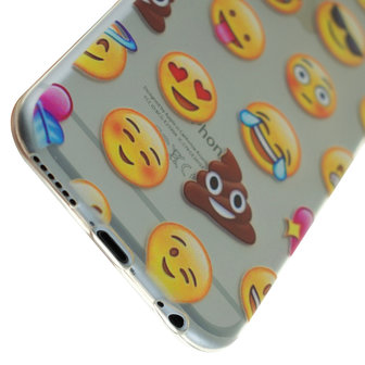 Transparant Emoji iPhone 6 Plus 6s Plus hoesje case cover smiley