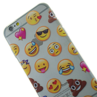 Transparant Emoji iPhone 6 Plus 6s Plus hoesje case cover smiley