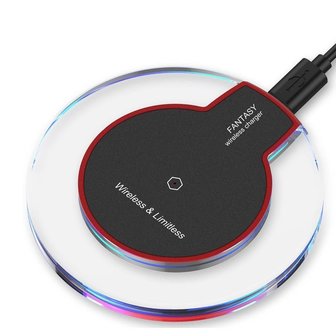 Universele transparante draadloze Qi oplaad pad oplader wireless charger