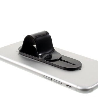 Universele vinger grip verstelbare TPU houder standaard zwart
