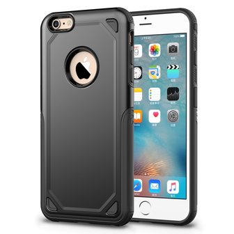 Pro Armor Shockproof iPhone 6 6s hoesje - Protection Case Zwart - Extra Bescherming