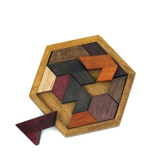 Harde wind Spreek uit spion Houten Hexagon Puzzel - Denkpuzzel