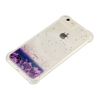 Glitter TPU case iPhone 6 6s 7 8 SE 2020 SE 2022 hoesje - Paars