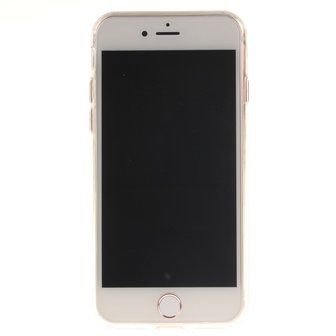 Klaproos TPU hoesje iPhone 7 8 SE 2020 SE 2022 - Wit Roze