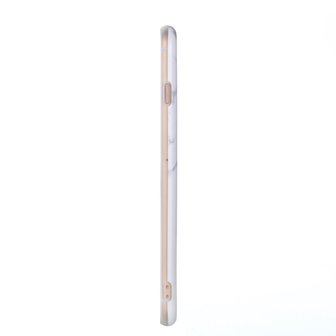 Gold Ananas Marmer Case iPhone 7 Plus 8 Plus hoesje - Roze Wit Goud