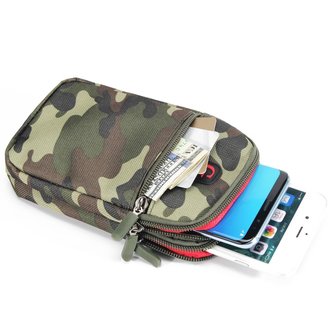 Universele hoes telefoontas schokbestendig voor mobiel - Army Camouflage Groen