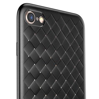 Baseus Weaving Case geweven iPhone 7 8 SE 2020 SE 2022 TPU hoesje - Zwart