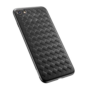 Baseus Weaving Case geweven iPhone 7 8 SE 2020 SE 2022 TPU hoesje - Zwart