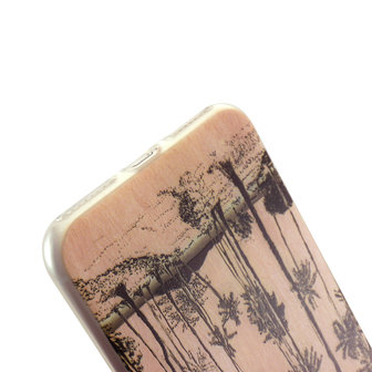 Tinystories Handgeschilderde palmbomen illustratie hoesje iPhone 7 Plus 8 Plus - Palm Case