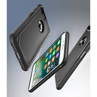 Pro Armor Black beschermend hoesje iPhone 7 Plus 8 Plus - Zwart Case