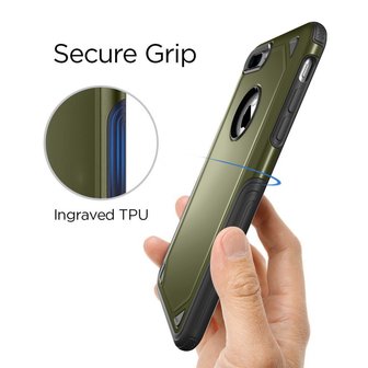 Pro Armor Army Green beschermend hoesje iPhone 7 Plus 8 Plus - Groen Case