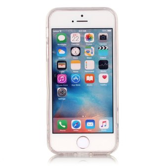 Doorzichtige Dromenvanger iPhone 5 5s SE 2016 TPU hoesje - Bruin Paars