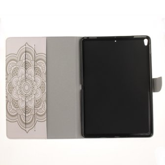 Mandala Lederen Wallet iPad Air 3 (2019) & iPad Pro 10.5 inch case - Wit Standaard