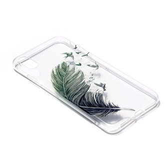 Veer Vogel hoesje iPhone XS Max Case TPU - Transparant