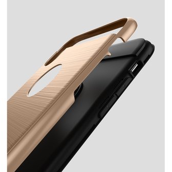 Beschermend Brushed hoesje iPhone XS Max Case - Goud