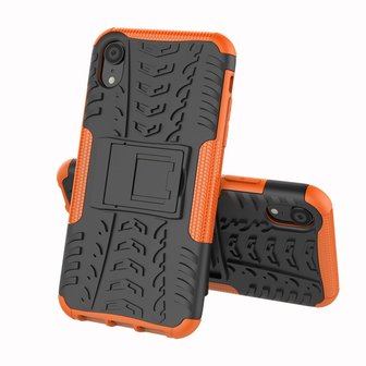 Hybride standaard case shockproof hoesje iPhone XS Max - Oranje