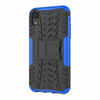 Hybride standaard case shockproof hoesje iPhone XS Max - Blauw