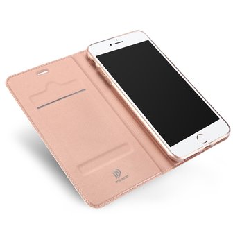 Dux Ducis Cover booklet case hoesje met flap leren hoes iPhone 7 Plus 8 Plus - Rose Gold