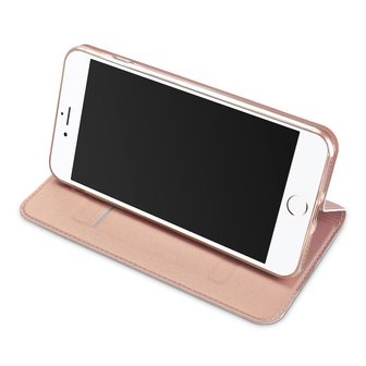 Dux Ducis Cover booklet case hoesje met flap leren hoes iPhone 7 Plus 8 Plus - Rose Gold