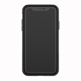 Hybride standaard case shockproof hoesje iPhone X XS - Zwart