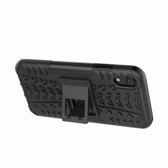Hybride standaard case shockproof hoesje iPhone X XS - Zwart