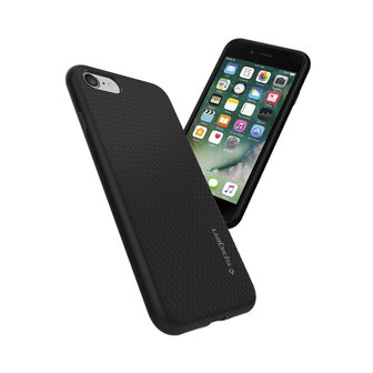 Spigen Liquid Air case iPhone 7 8 SE 2020 SE 2022 hoesje - Zwart