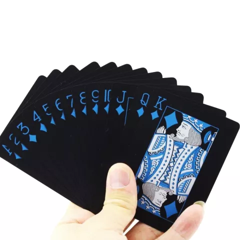 Waterproof PVC Speelkaarten 54 stuks Pokerkaarten - Zwart Gladde afwerking