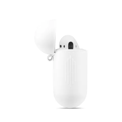 Soft Silicone hoesje voor Apple AirPods Case - Wit