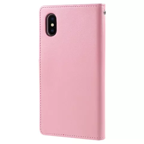 Mercury Goospery Rich Walletcase 7 Pasjes Kunstlederen iPhone X XS hoesje - Roze